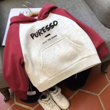 Winter warm stylish fleece hoodie for kids in soft fabric