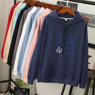 Loose plus size women’s autumn casual pullover hoodie