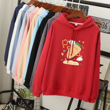 Plus size loose women’s spring autumn pullover hoodie