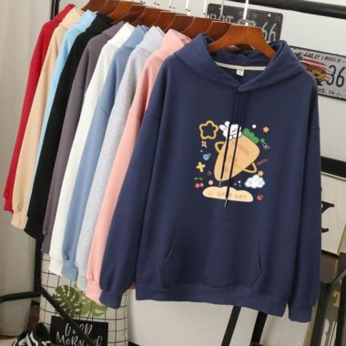 Plus size loose women’s spring autumn pullover hoodie