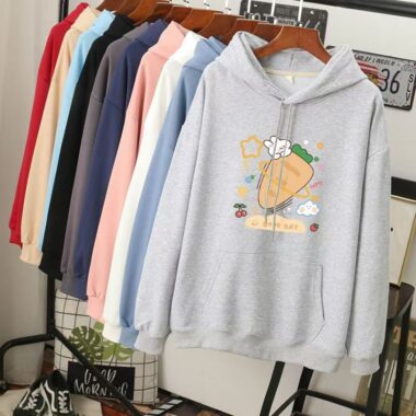 Plus size loose women’s spring autumn pullover hoodie
