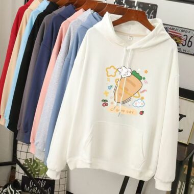Plus size loose women’s spring autumn pullover hoodie