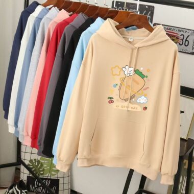 Plus size loose women’s spring autumn pullover hoodie