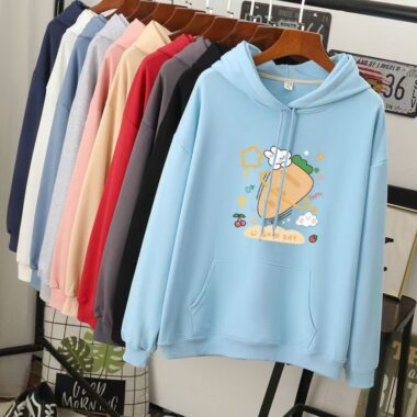 Plus size loose women’s spring autumn pullover hoodie