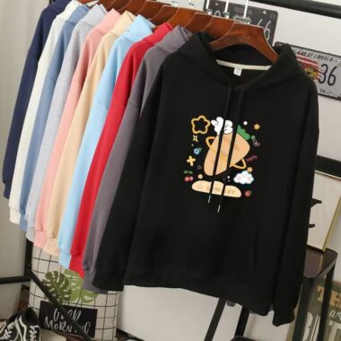 Plus size loose women’s spring autumn pullover hoodie