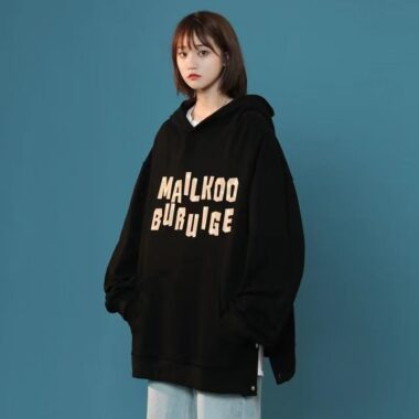 Plus size split hem loose women’s spring autumn oversized hoodie