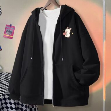 Solid lightweight women’s spring autumn zip hoodie