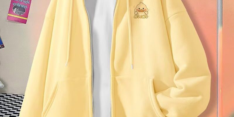 Solid lightweight women’s spring autumn zip hoodie