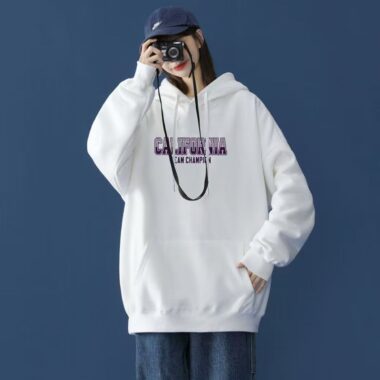 Thick loose women’s autumn winter oversized fleece hoodie