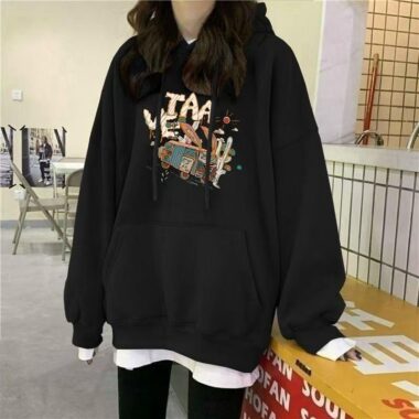 Thick loose fashion autumn winter oversized hoodie for women