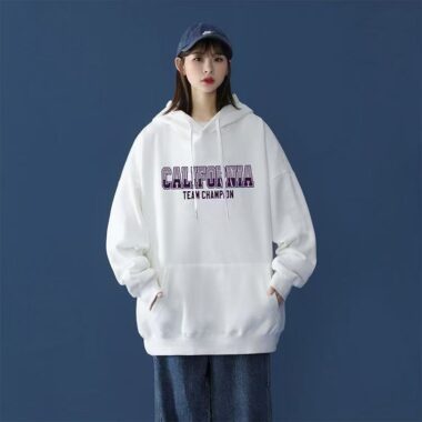 Thick loose women’s autumn winter oversized fleece hoodie