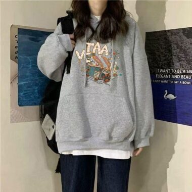Thick loose fashion autumn winter oversized hoodie for women