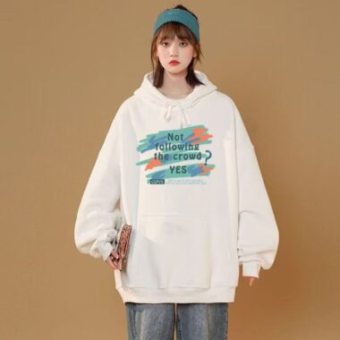 Thick loose women’s autumn winter oversized fleece hoodie